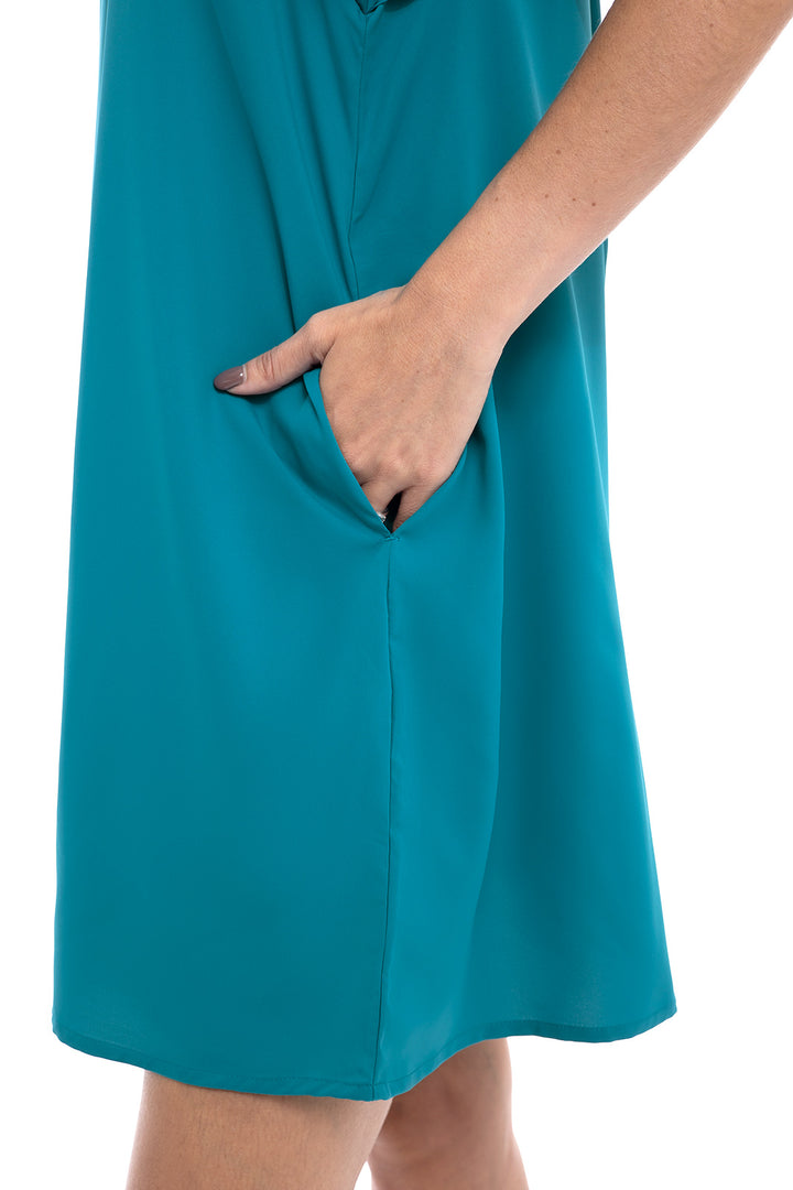 Women's Cafecito Shift Dress | Tahitian Teal