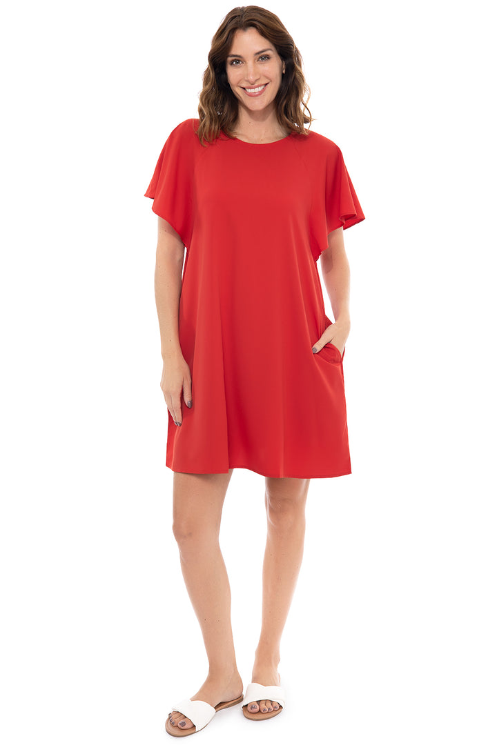 Women's Cafecito Shift Dress | Carmine Red