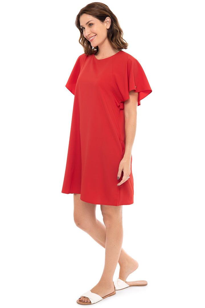 Women's Cafecito Shift Dress | Carmine Red