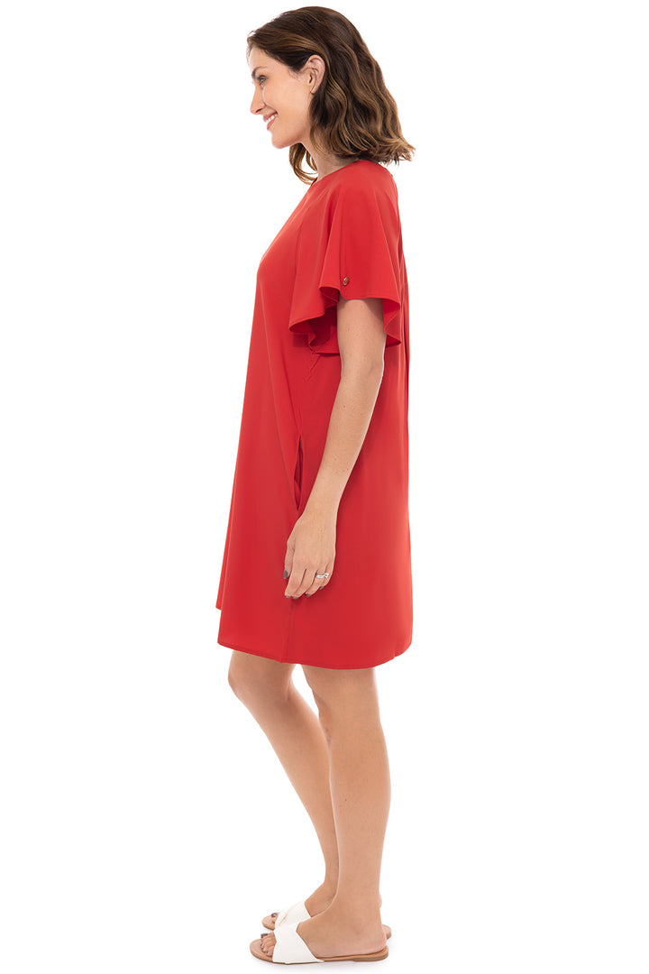 Women's Cafecito Shift Dress | Carmine Red