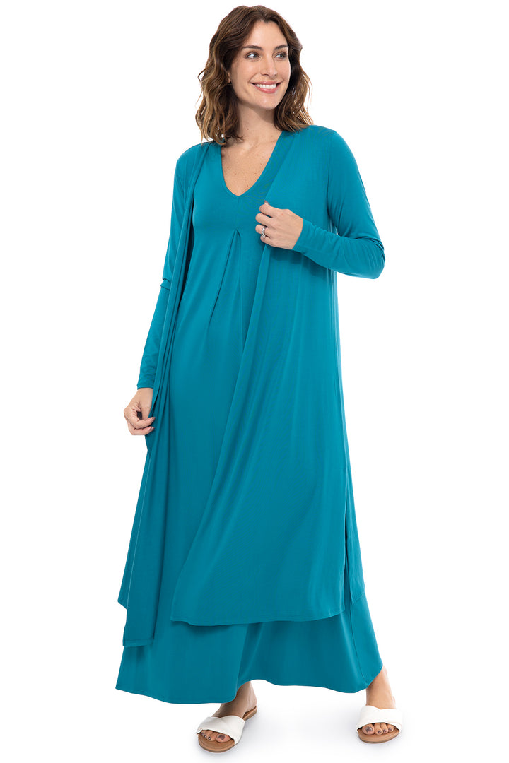 Women's Coco Walk Maxi Dress  | Tahitian Teal