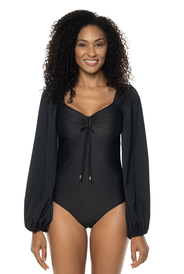 Women's Coral Gables Aire Sleeve Swimsuit | Black