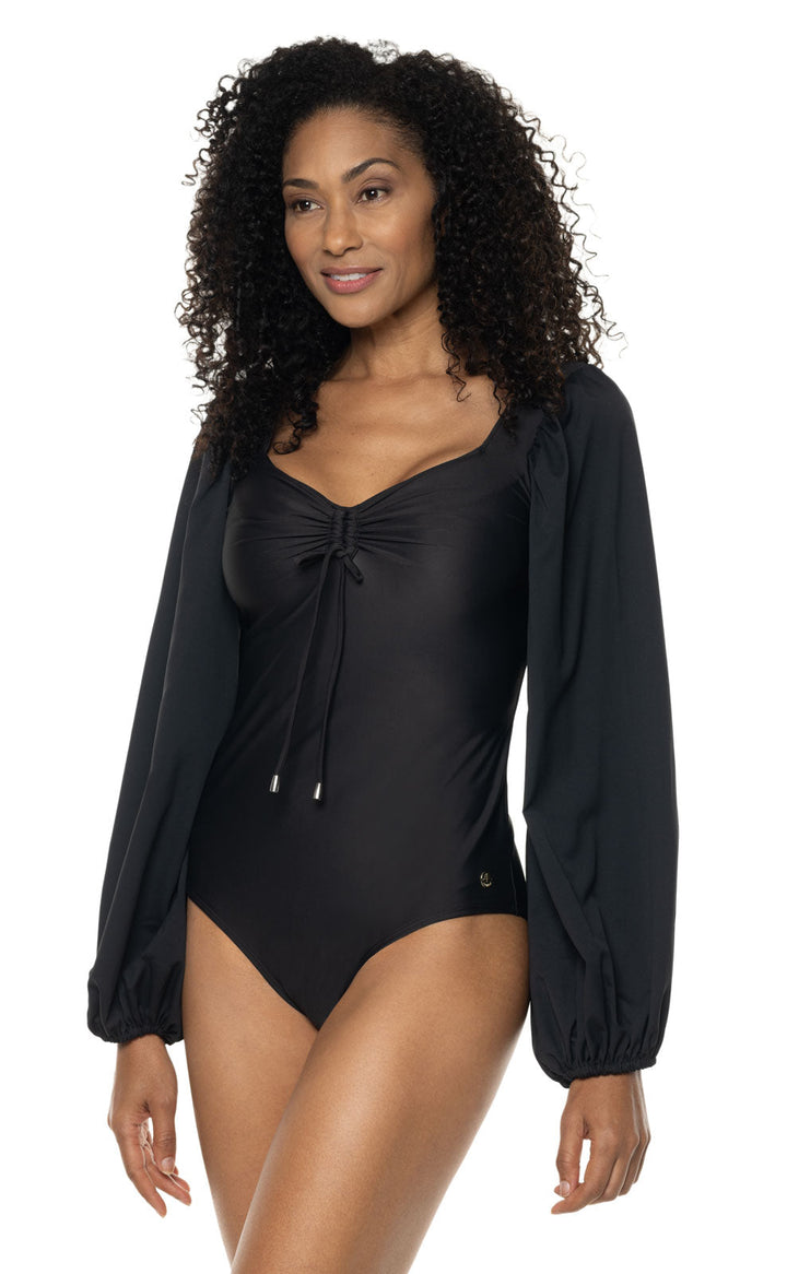 Women's Coral Gables Aire Sleeve Swimsuit | Black