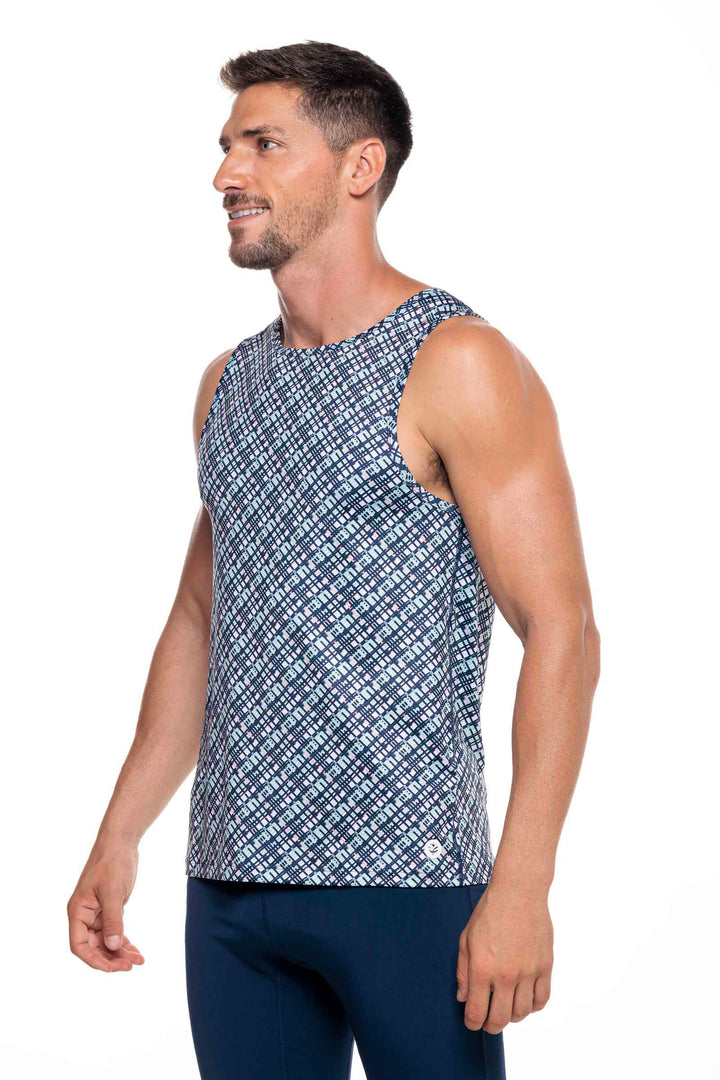 Men's Dade Swim Tank | Navy Gulf Stream Stripe