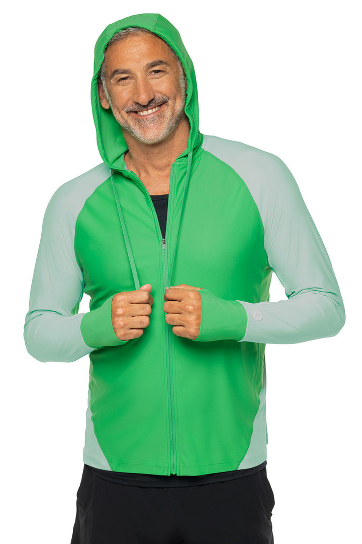 Men's Ocala Swim Hoodie | Green Colorblock