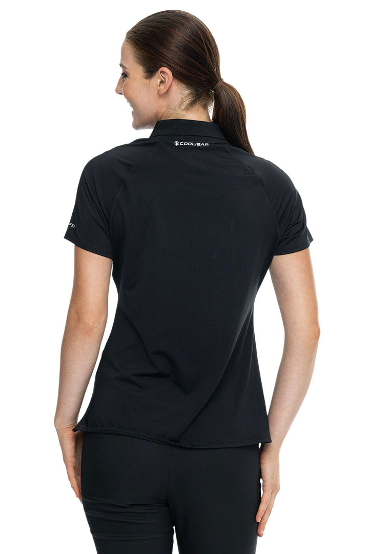 Women's Double Eagle Short Sleeve Golf Polo | Black