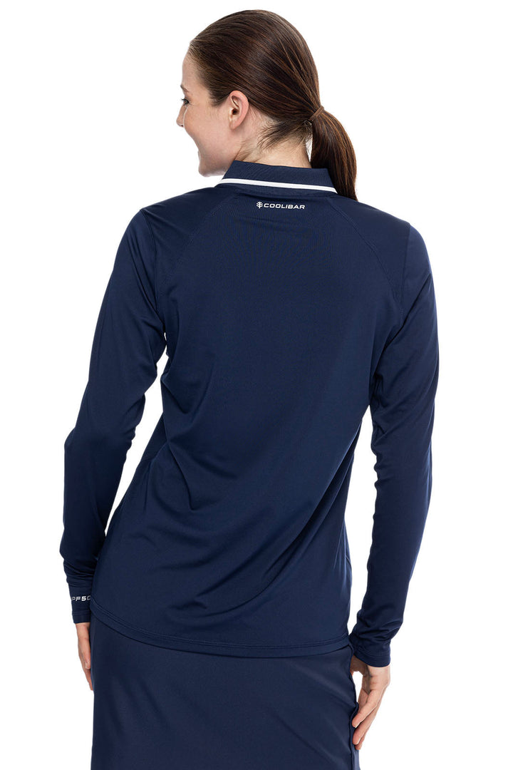 Women's Victory Lap Long Sleeve Golf Polo | Navy