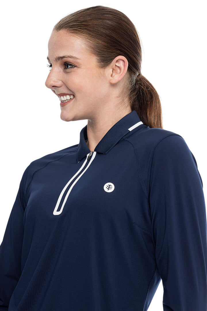 Women's Victory Lap Long Sleeve Golf Polo | Navy