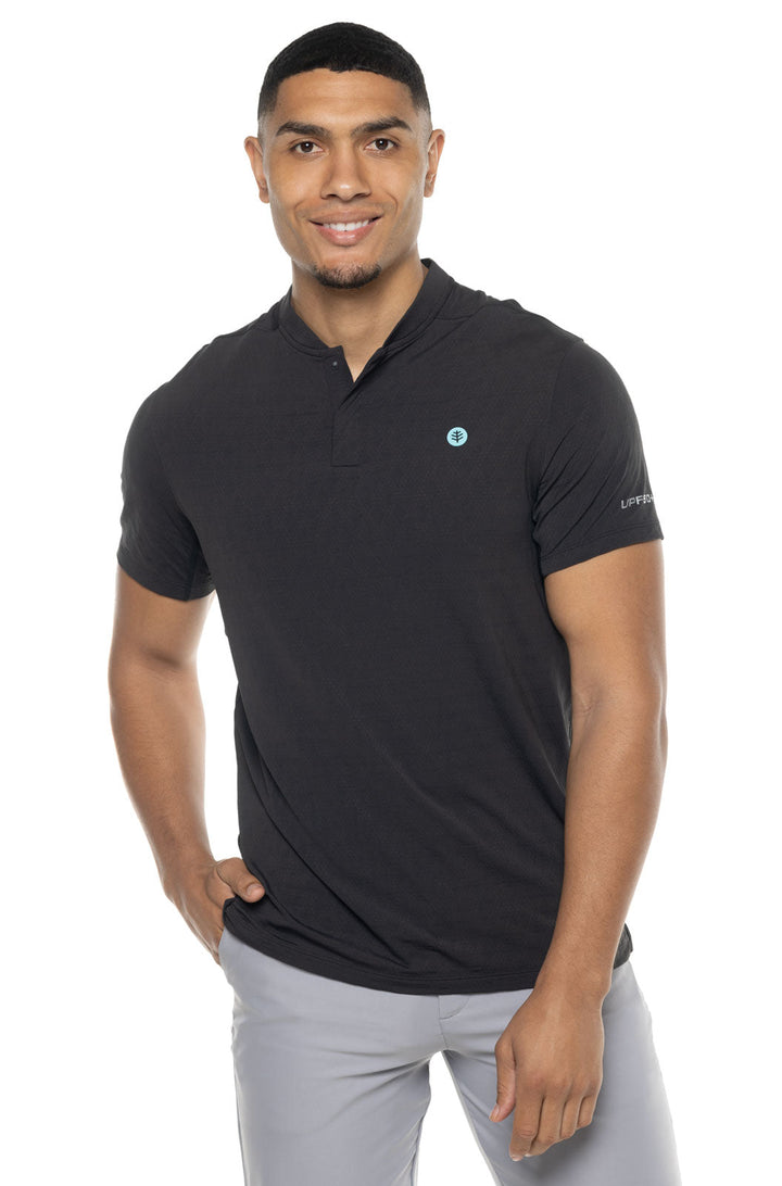 Men's Albatrose Short Sleeve Polo | Black Diamond Jacquard