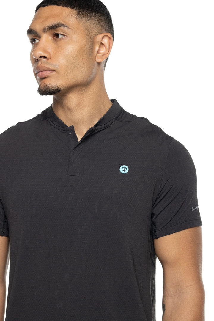 Men's Albatrose Short Sleeve Polo | Black Diamond Jacquard