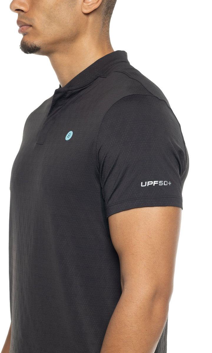 Men's Albatrose Short Sleeve Polo | Black Diamond Jacquard