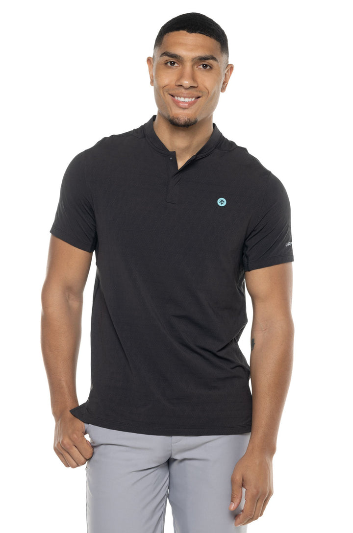 Men's Albatrose Short Sleeve Polo | Black Diamond Jacquard