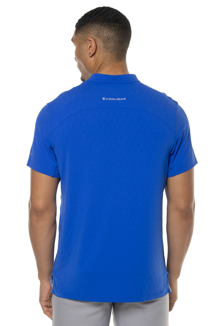 Men's Albatrose Short Sleeve Polo | Baja Blue Diamond Jacquard