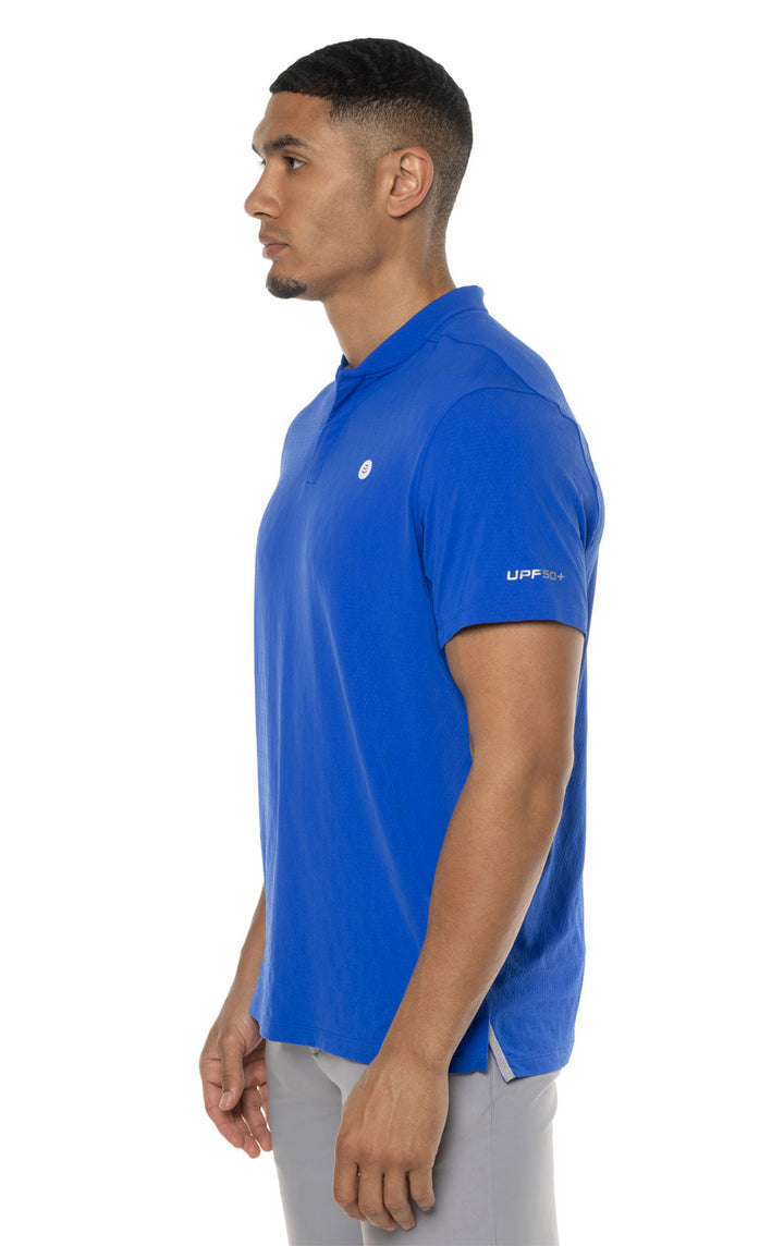 Men's Albatrose Short Sleeve Polo | Baja Blue Diamond Jacquard