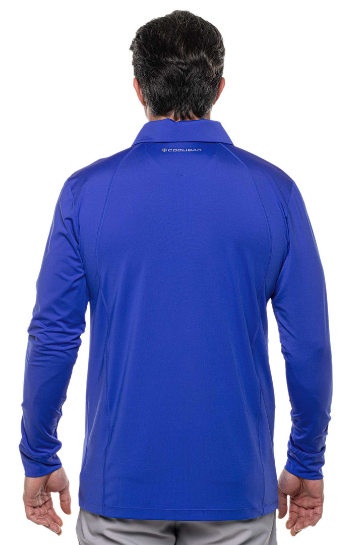 Men's Drive Golf Long Sleeve Polo | Baja Blue