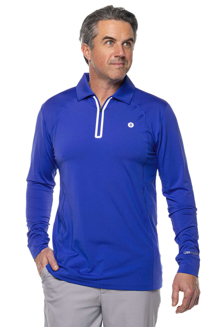 Men's Drive Golf Long Sleeve Polo | Baja Blue