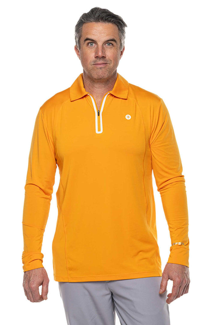 Men's Drive Golf Long Sleeve Polo | Apricot Crush