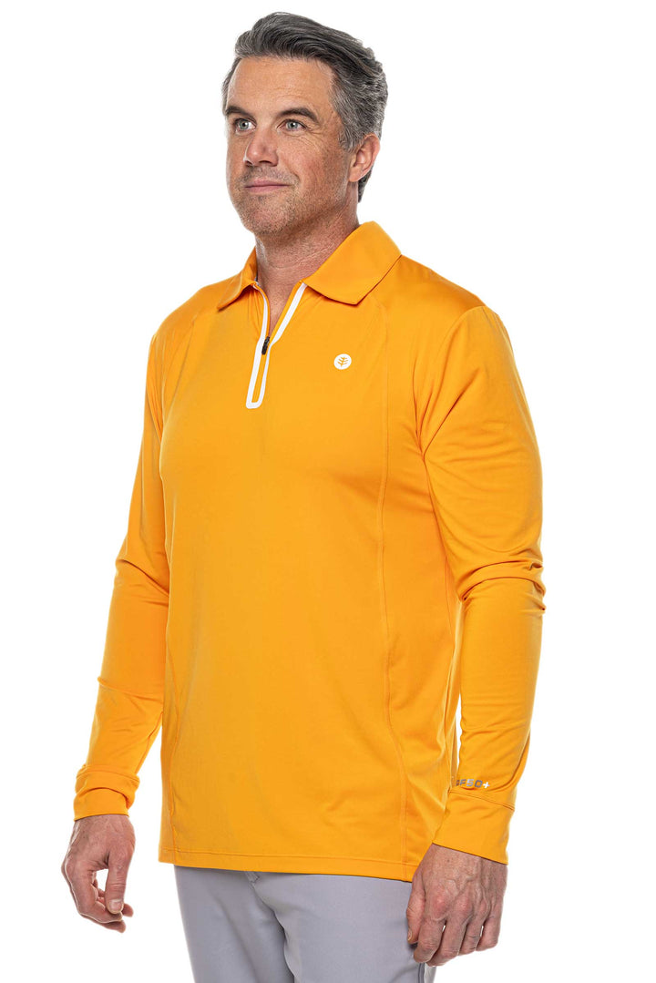 Men's Drive Golf Long Sleeve Polo | Apricot Crush