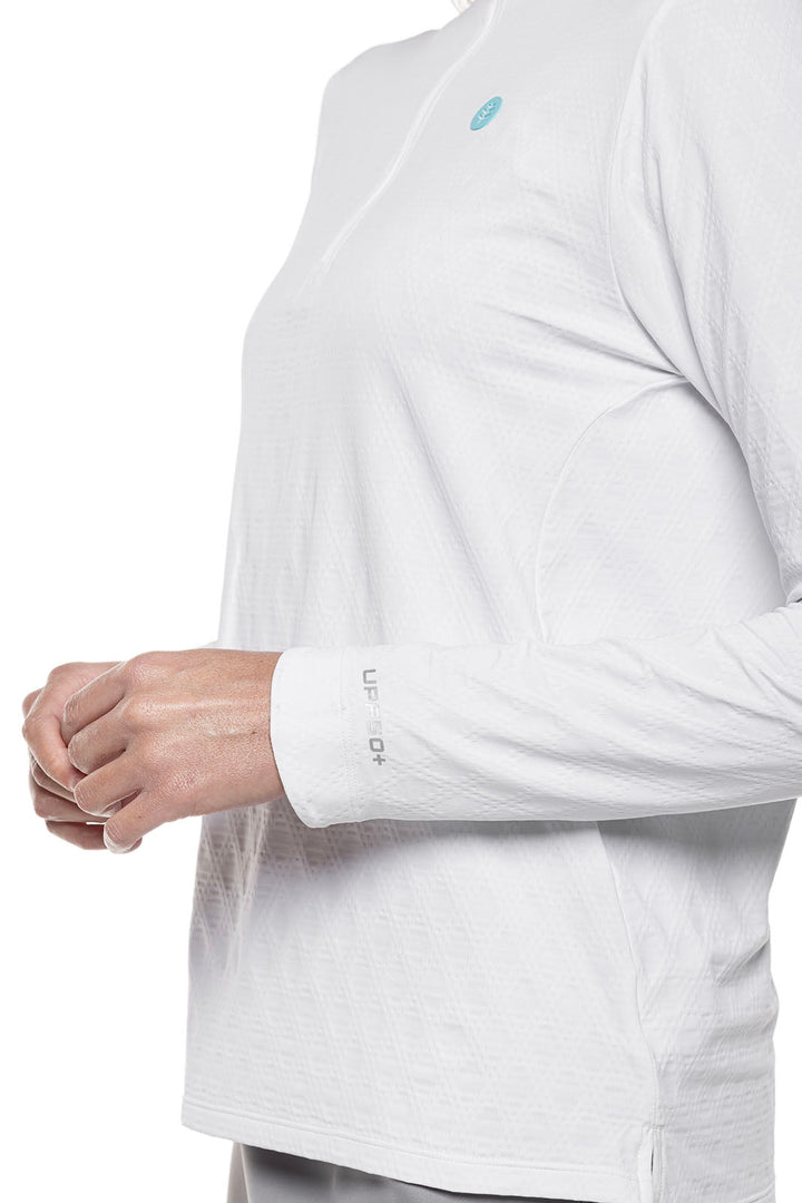 Women's Albatrose Golf Pullover | White Diamond Jacquard