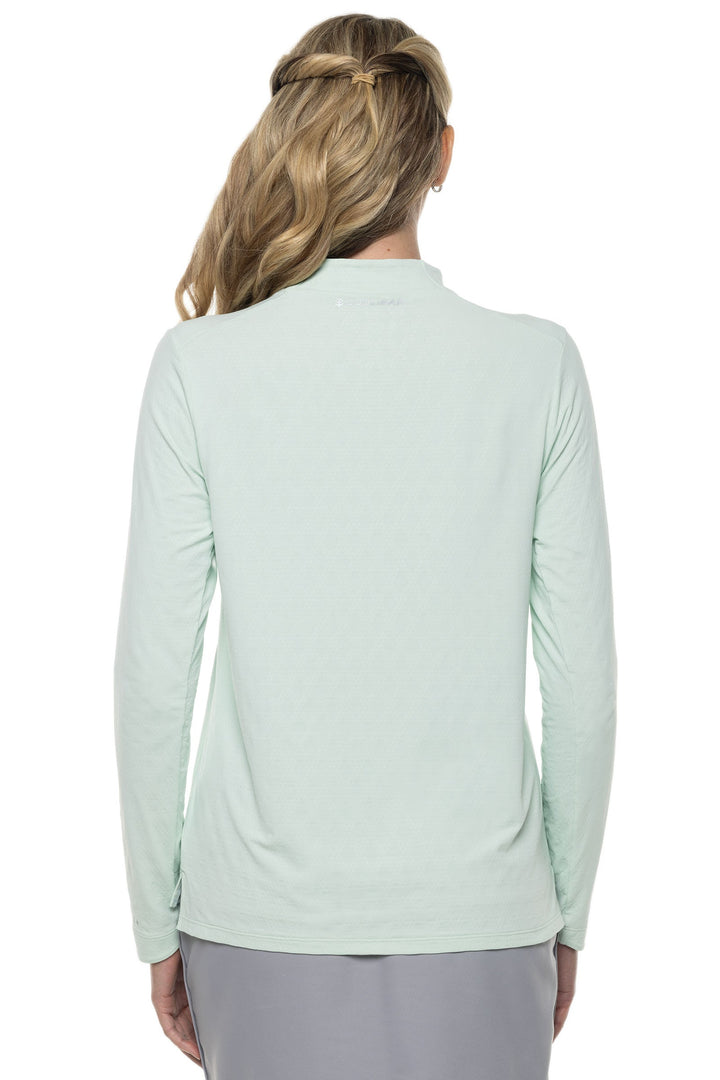 Women's Albatrose Golf Pullover | Misty Aqua Diamond Jacquard