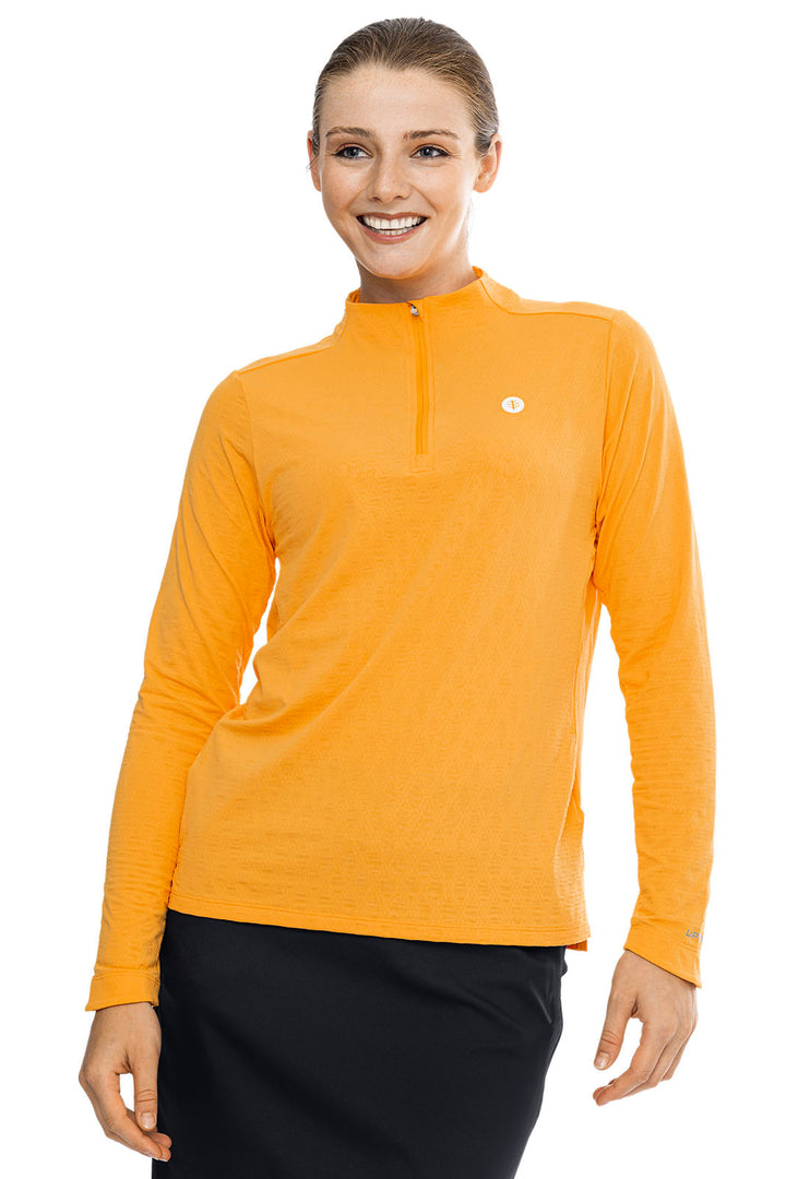 Women's Albatrose Golf Pullover | Apricot Crush Diamond Jacquard