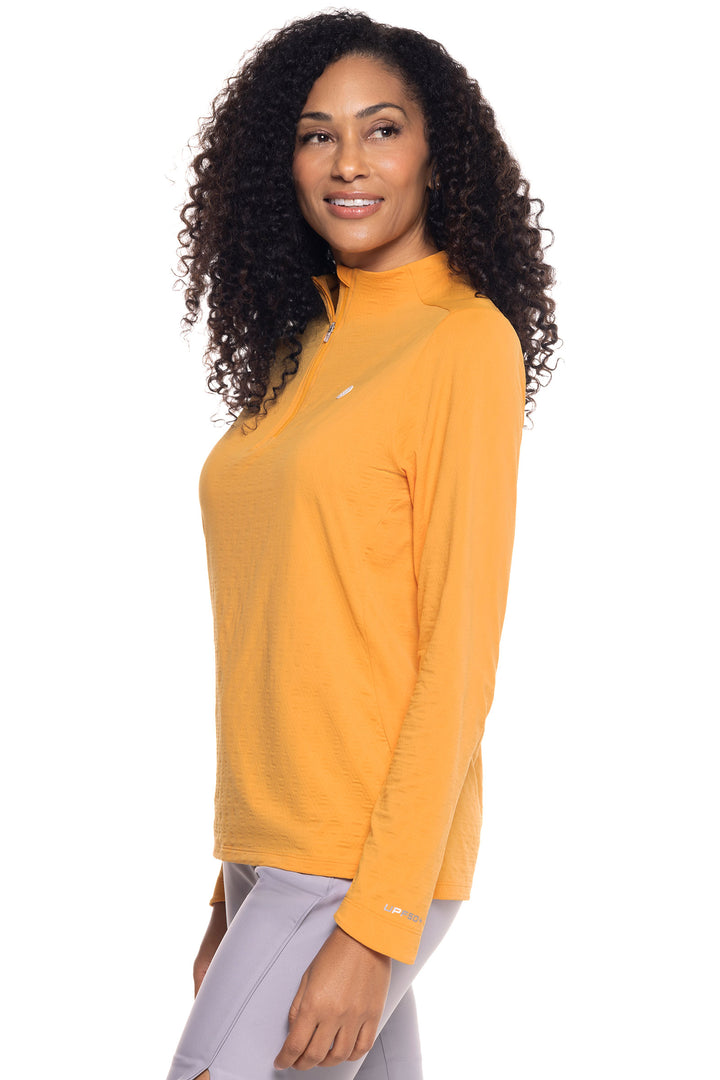 Women's Albatrose Golf Pullover | Apricot Crush Diamond Jacquard