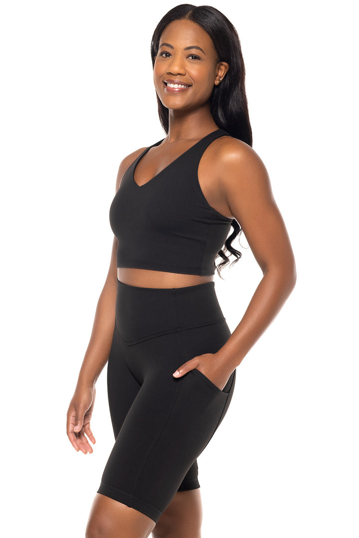 Women's Ananda Long Line Sports Bra | Black