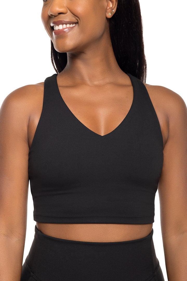 Women's Ananda Long Line Sports Bra | Black