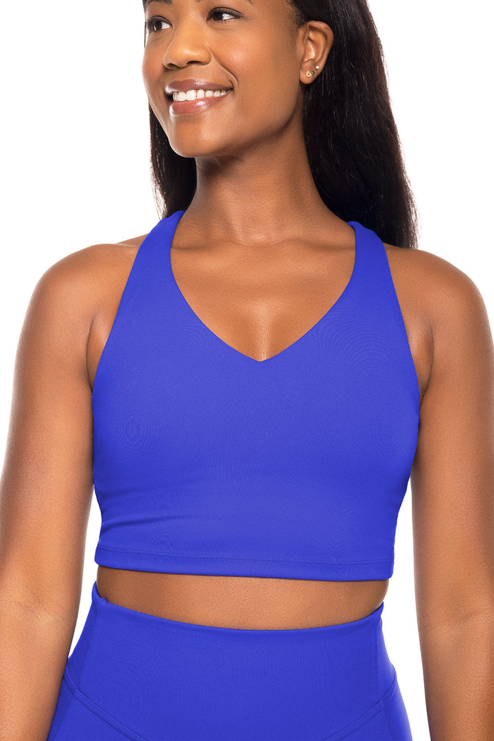 Women's Ananda Long Line Sports Bra | Baja Blue