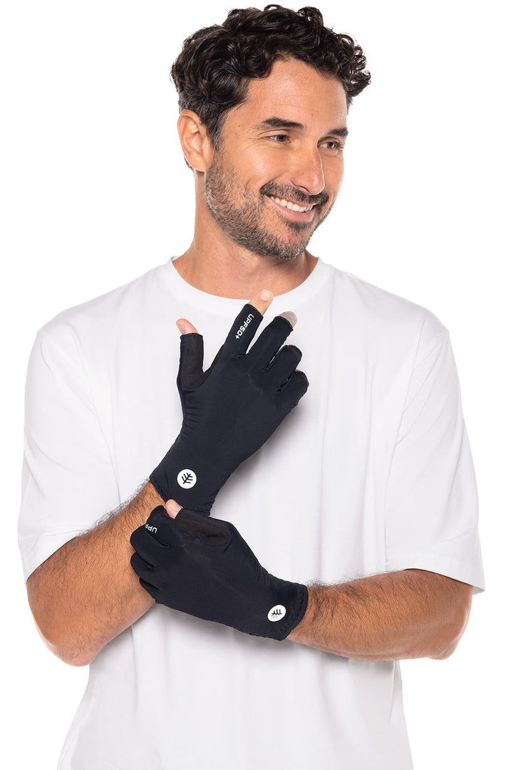 Unisex MaxShield Multi-Sport Fingerless Gloves | Black