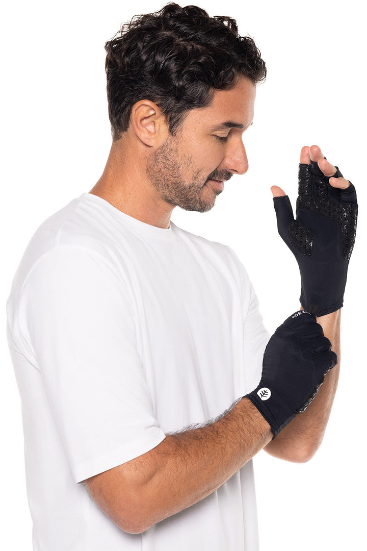 Unisex MaxShield Multi-Sport Fingerless Gloves | Black