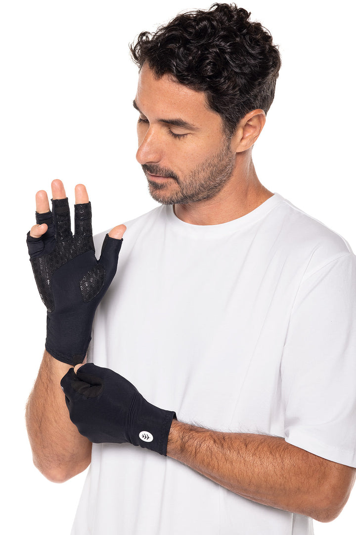 Unisex MaxShield Multi-Sport Fingerless Gloves | Black