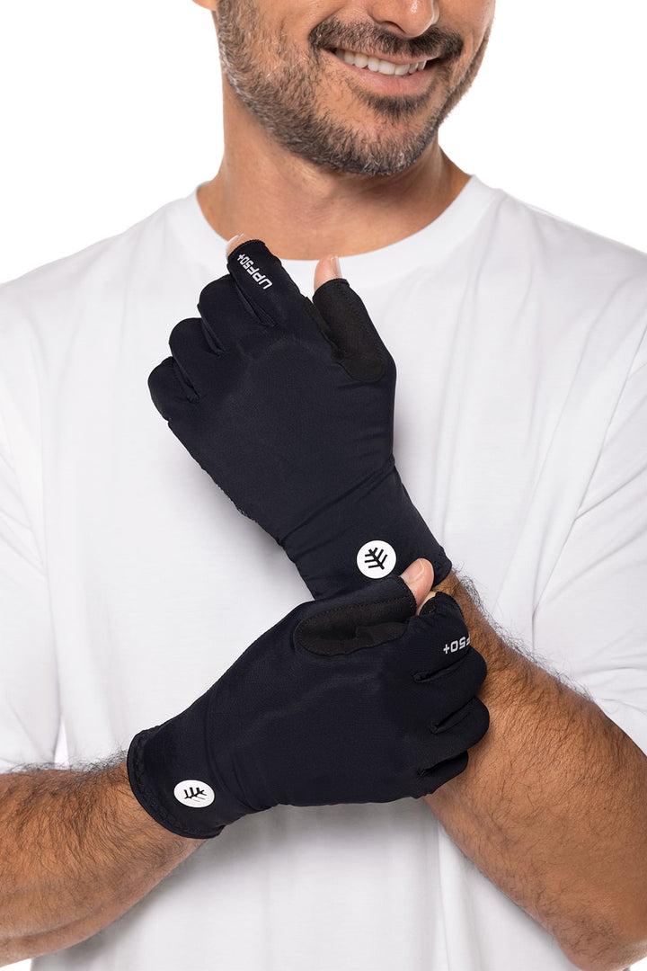 Unisex MaxShield Multi-Sport Fingerless Gloves | Black