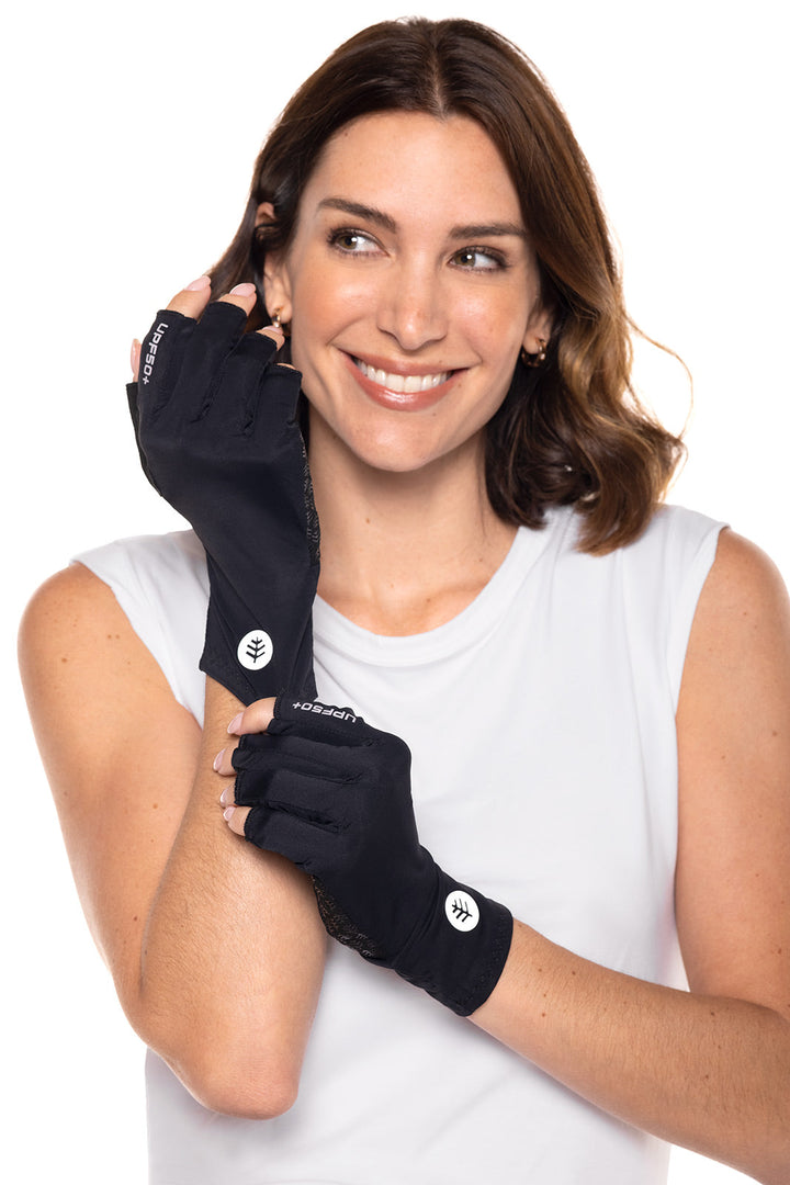 Unisex MaxShield Multi-Sport Fingerless Gloves | Black