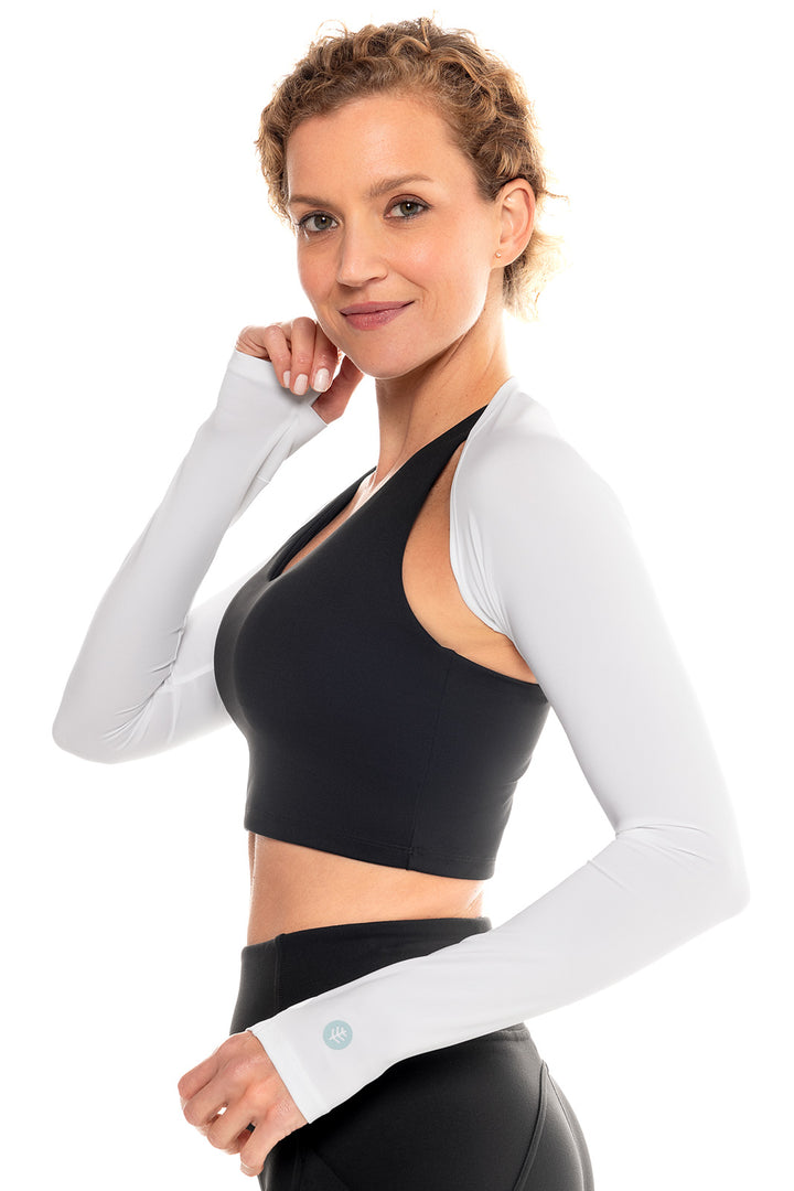 Women's Larix Shoulder Wrap UV Sleeves | White