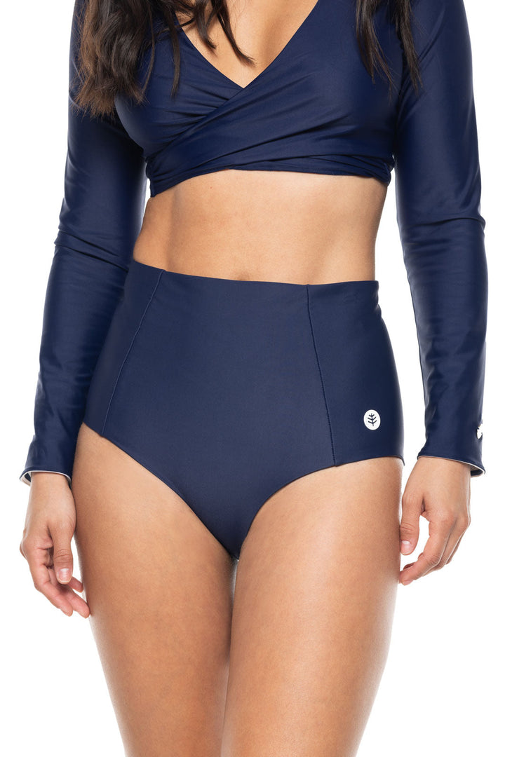 Women's Ocean Sculpt High Rise Bottoms | Navy