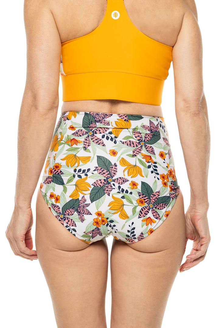 Women's Ocean Sculpt High Rise Bottoms | Apricot Crush Floral Paradise