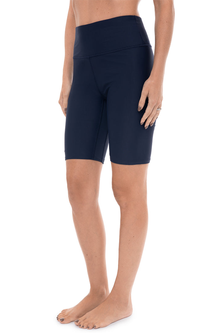 Women's Ocean Sculpt High Rise Swim Short  | Navy