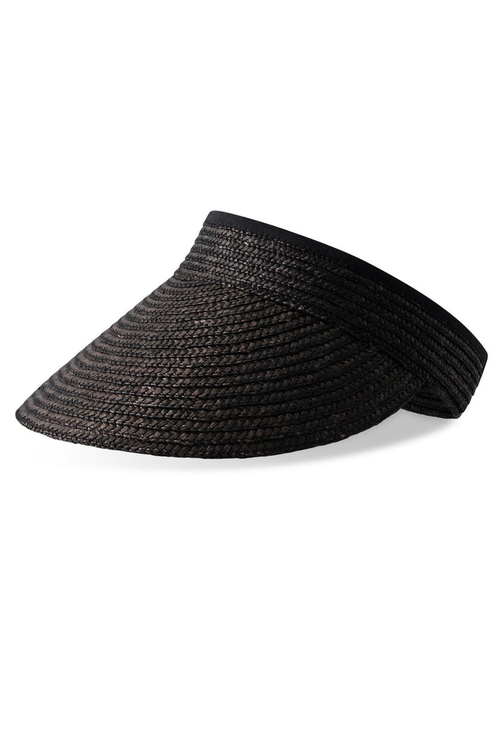 Carmen Wheat Straw Visor | Black