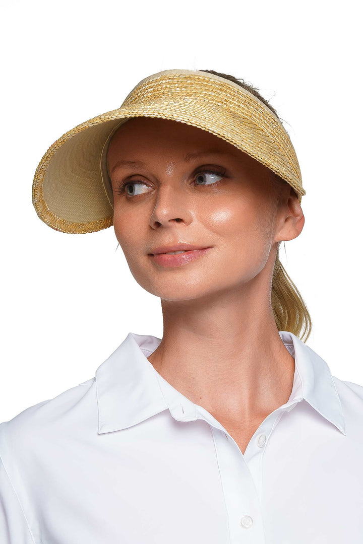 Carmen Wheat Straw Visor | Natural