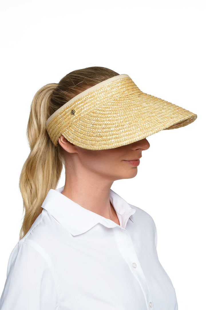 Carmen Wheat Straw Visor | Natural