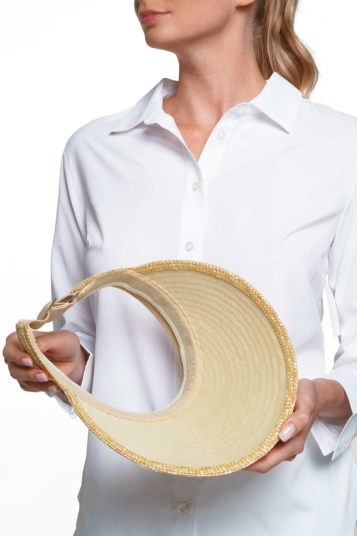 Carmen Wheat Straw Visor | Natural