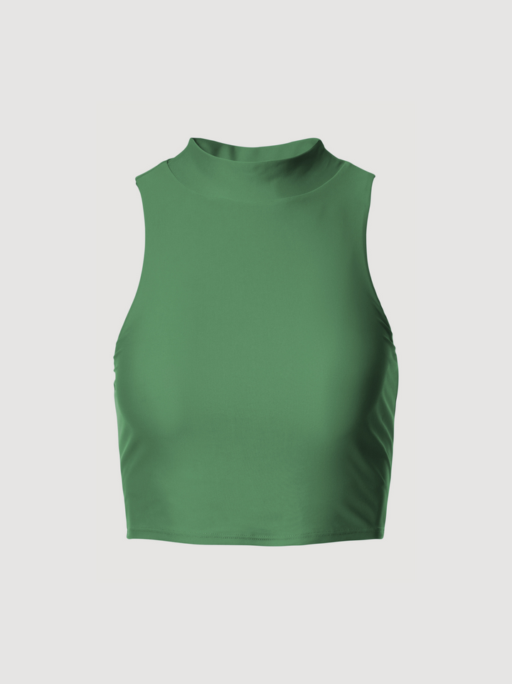 Saint Jean - High Neck Athleisure Top | Matcha