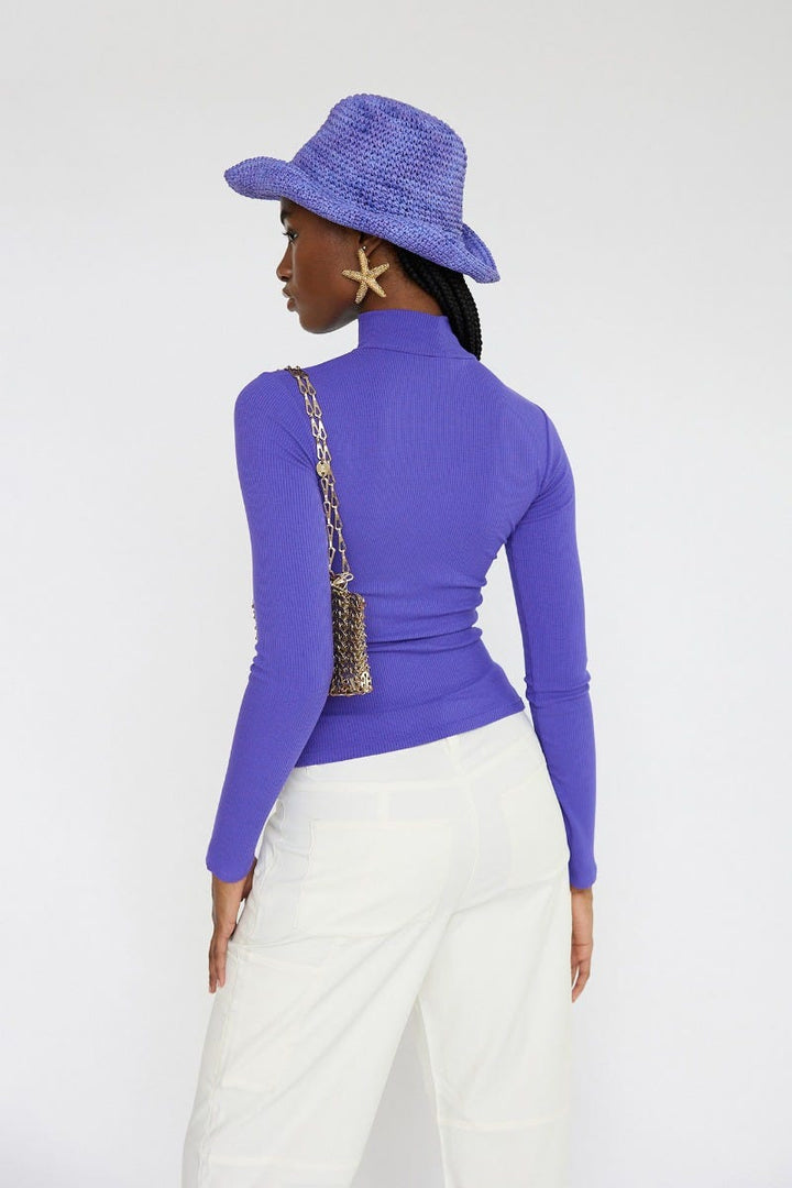 Women's Roule Turtle Neck Top | Amethyst