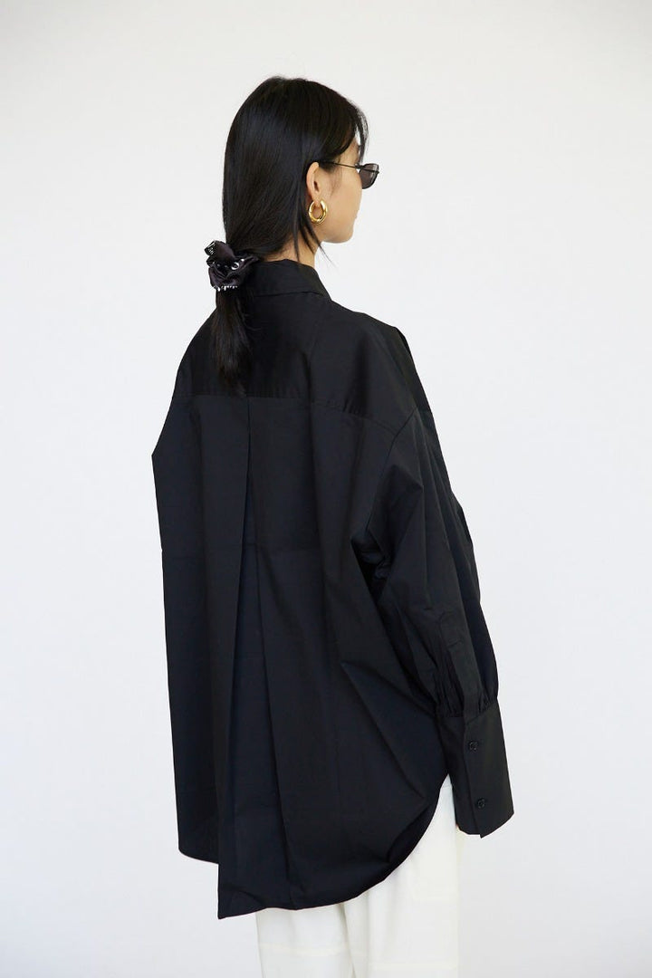 Shalona - Oversized Shirt | Black