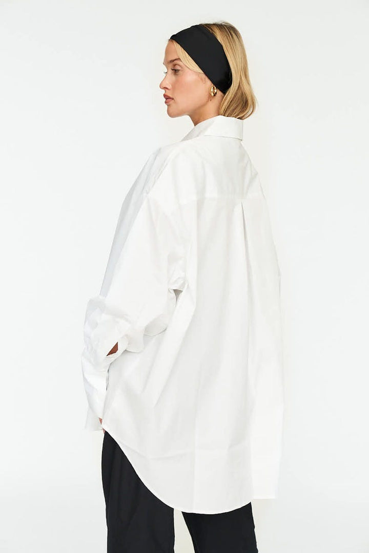 Shalona - Oversized Shirt | White