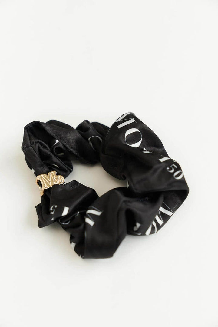 Logo Scrunchie | Black/White Bandana Print