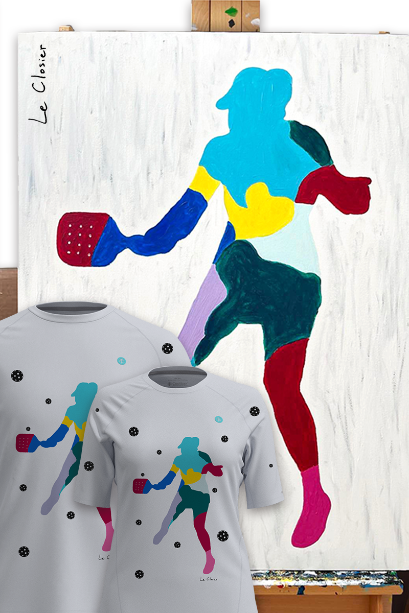 1 of 1 Pickleball Art Canvas + T-shirt by Le Closier