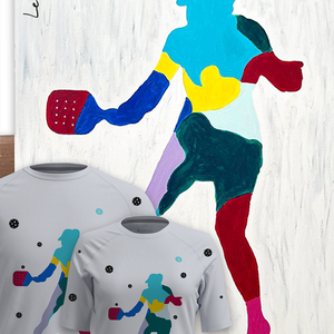 1 of 1 Pickleball Art Canvas + T-shirt by Le Closier