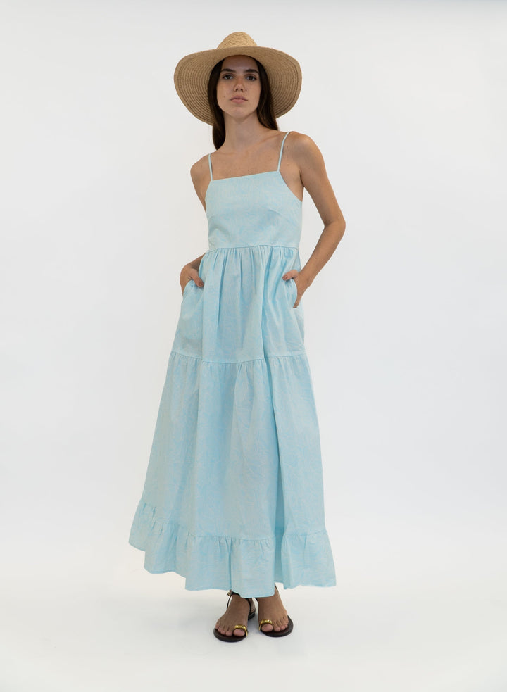 Sophie - Tiered Maxi Dress - Blooming Trellis | Blooming Trellis